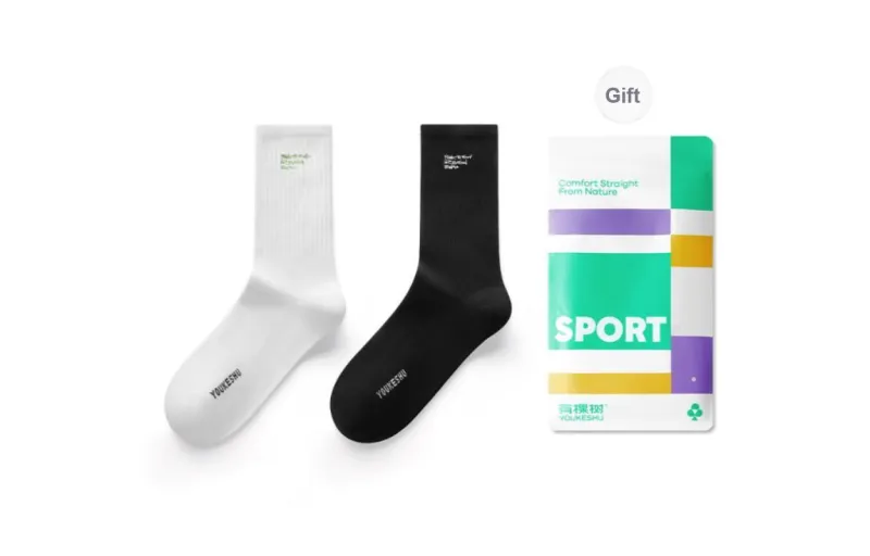 YOUKESHU Mid Calf Socks Unisex Shopping Bag Combo Set-54