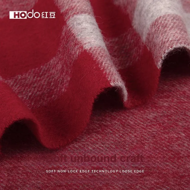 Red Bean 30% Cashmere 70% Wool Knit Scarves Women's-9