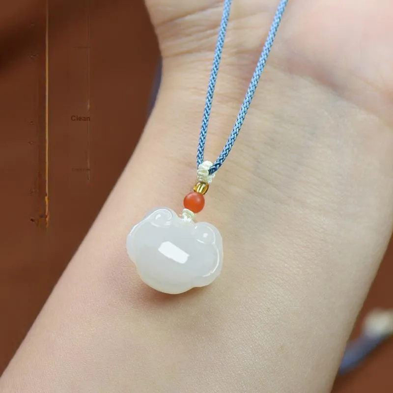 KUNYUYAO Hetian Jade Pendants White Jade Unisex-24