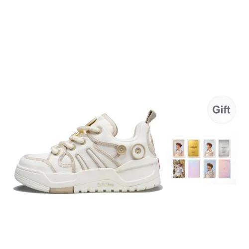 Palladium Button Shoes Anti Slip Wear Resistant Low Top Skateboard Shoes Unisex White