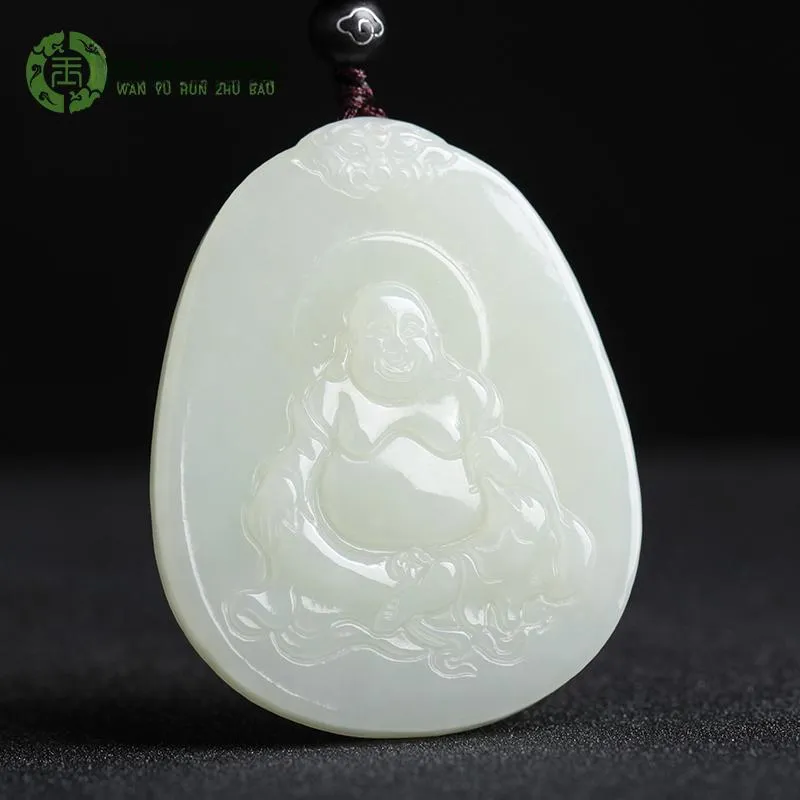 WANYUHUN Hetian Jade Pendants White Jade Unisex-6