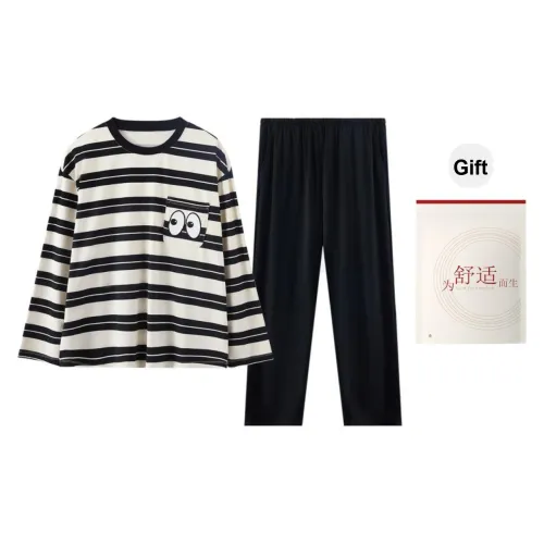 Red Beans At Home Пижамный комплект Женские Черный Белый