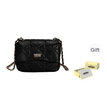 Disney Mickey Series Synthetic Leather Chain Bag Shoulder Bag Crossbody Bag, Shoulder Bag Medium Size Women's Black