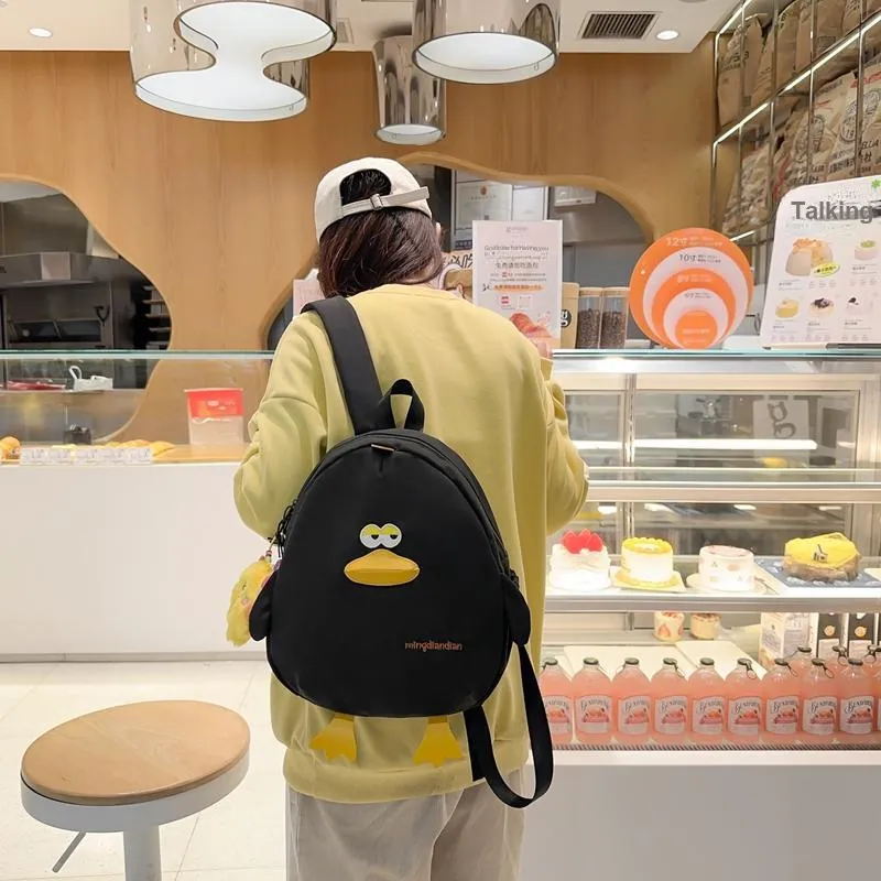 LETOO Nylon Backpack Regular Unisex Yellow/White/Black-12