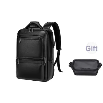 POLO Cow Leather Backpack Regular Men's Black