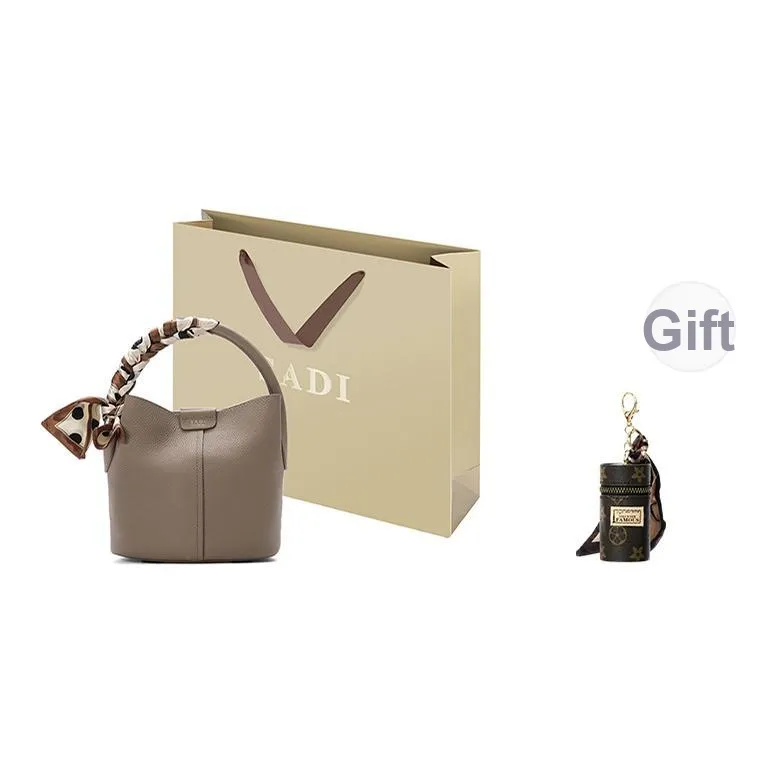 SADI Корова Кожа Ведрообразная Сумка Сумка через плечо Сумка для женщин Черный Экрю Цвет печенья Слоновая серый