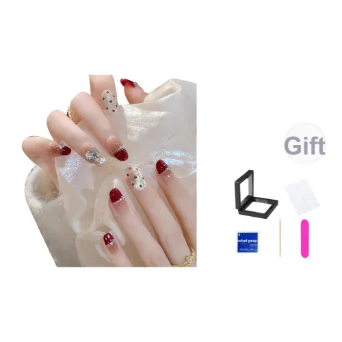 XNTX Вишня Ликер False Nail Овал Яркий COLORS Румяна Stain Стиль Инстаграм