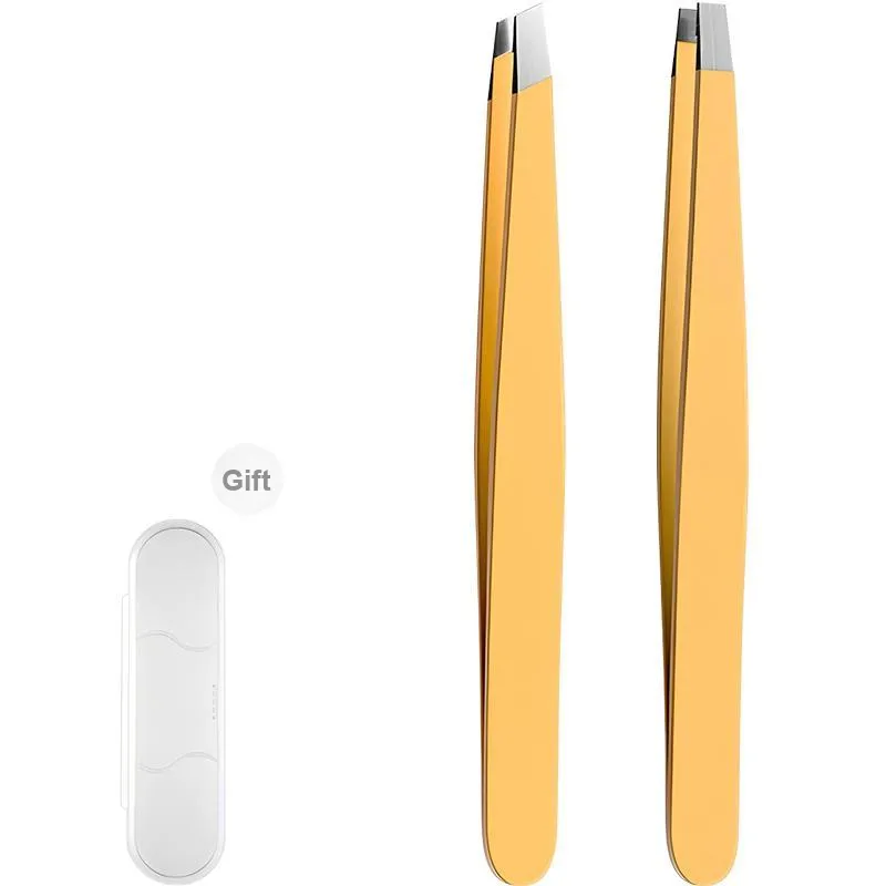 Goodgudi Small Tweezers Brow Clip False Eyelash Tools-4