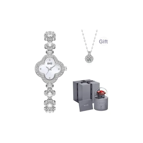 BEXEI Four Leaf Clover Коллекция Кварцевый механизм Часы Женские Белый циферблат