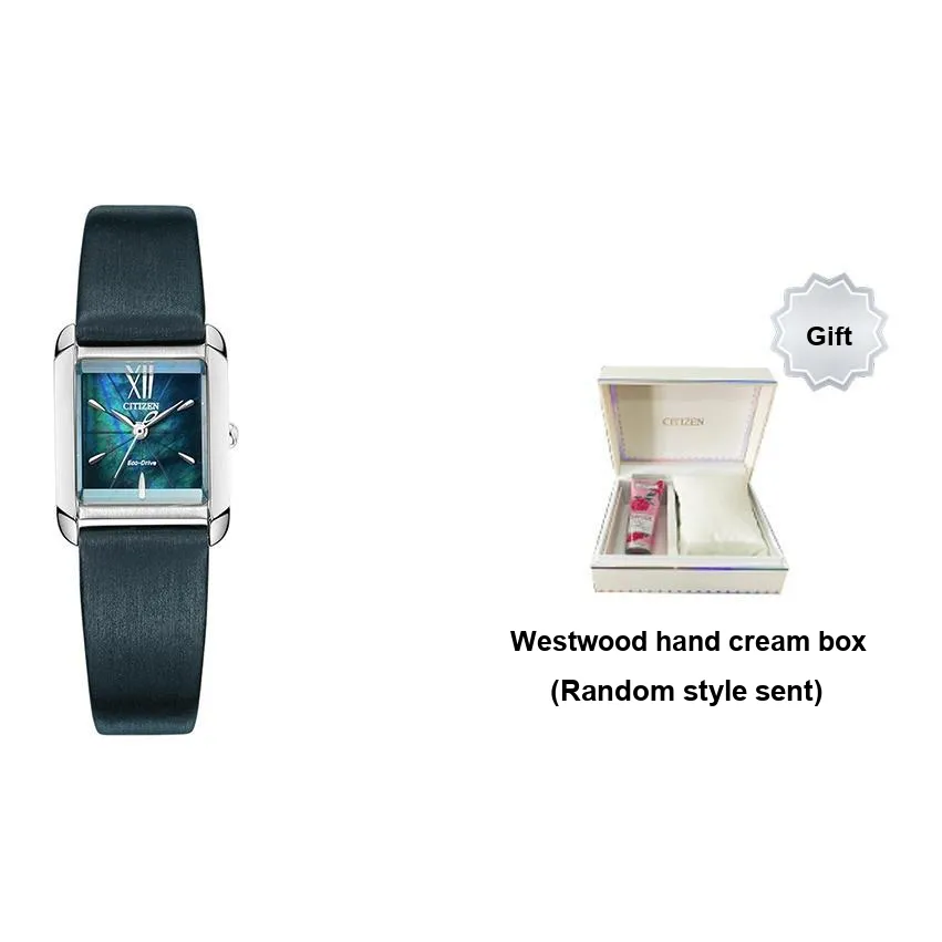 CITIZEN Ecology Drive Collection Светильник Кварцевый механизм Нержавеющая сталь Ремешок Часы Женские Часы Синий циферблат