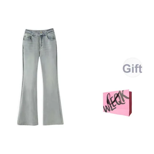 WLEQK Светло-синие женские джинсы