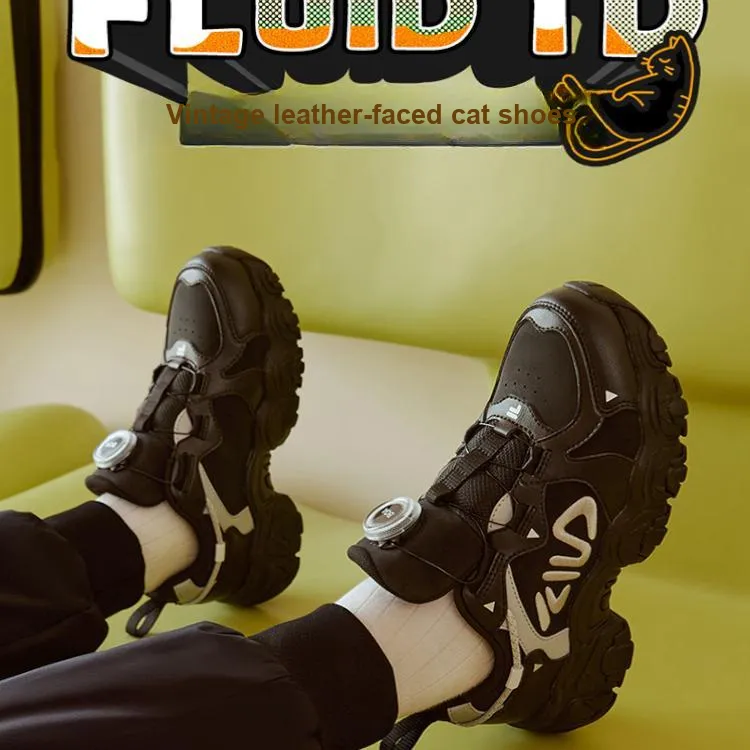 FILA KIDS Cat Paw Abrasion Resistant Low Top Kids' Running Shoes Black Kids'-3