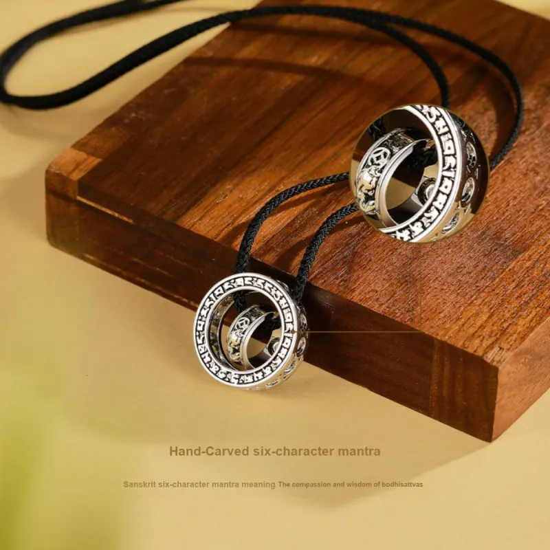 KINGFOCUS New Chinese Style Vintage Wealth Attracting Bead Minimalist Sweater Chain Good Luck Necklaces Unisex-5