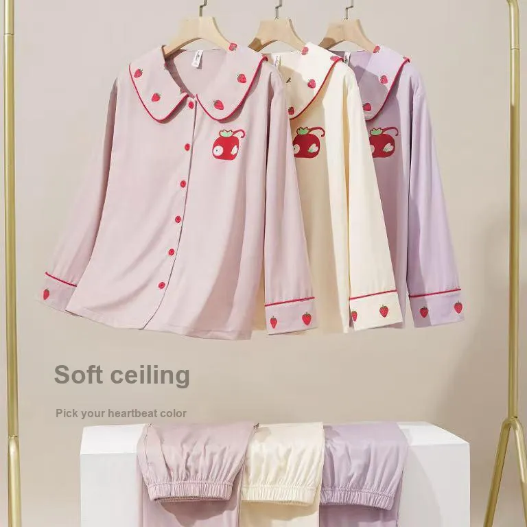 ZAO FU NIAO Pajama Set Women's Cream White-1