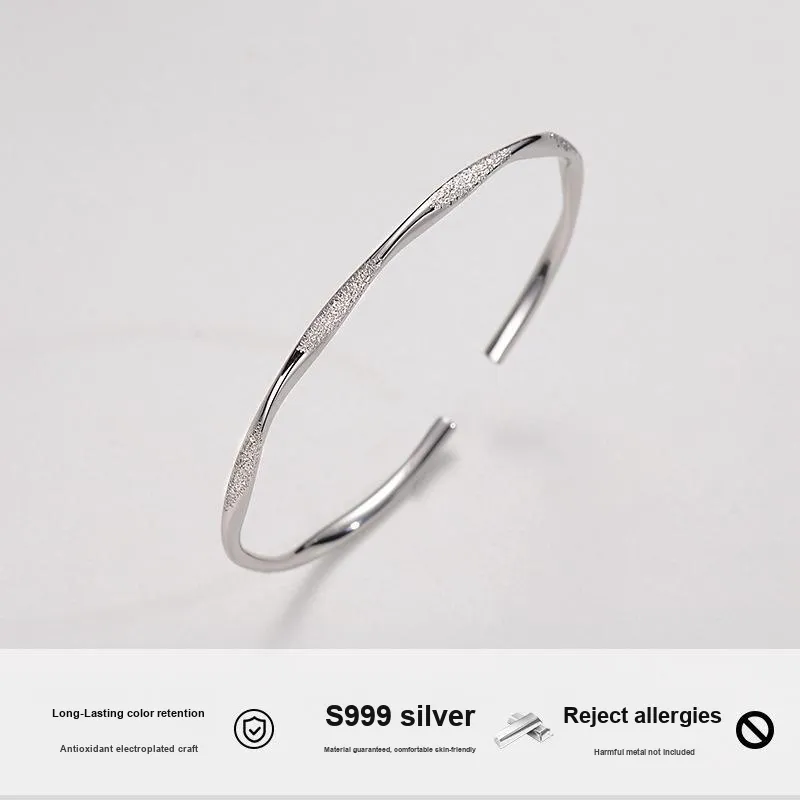 UZIID Sterling Silver Bangles Unisex Silver-1
