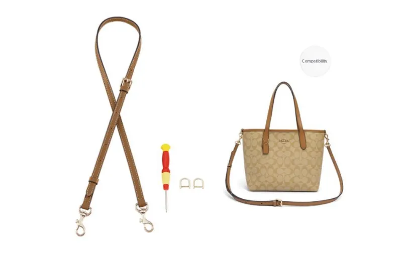 Kim Yeon sha Artificial Leather Bag Strap Women's Milk Tea-5
