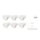 6A White Jacquard+White Dot+White Dot+V Jacquard+White Dot+White Jacquard