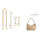 [Gold-Tone Three-Piece Set]White Camellia 15cm+Camellia 1-Piece * 2+Decorative Chain 45cm