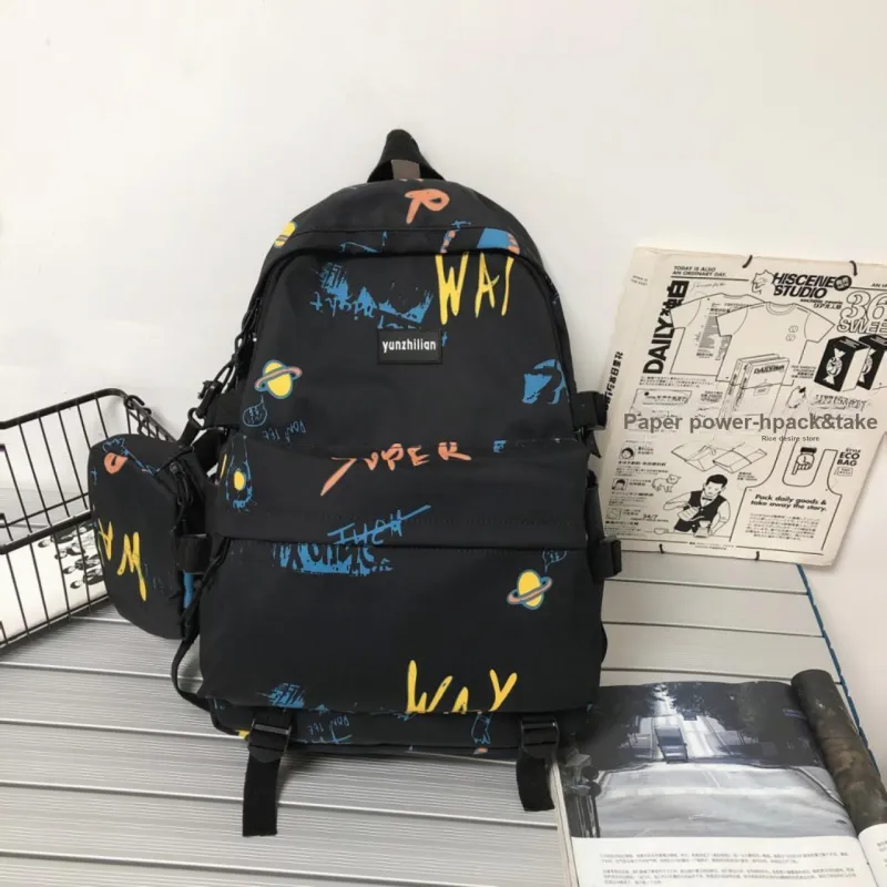 URBAN FOREST Nylon Backpack Unisex Multicolor-4