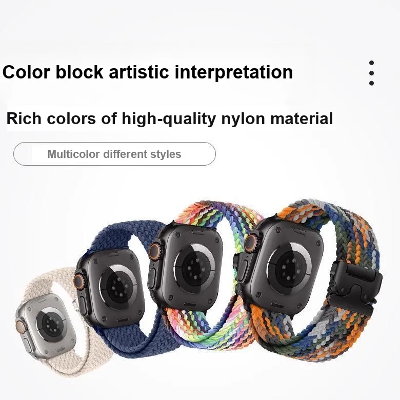 IKYOU Apple Compatibility Watch Band Nylon Material-23