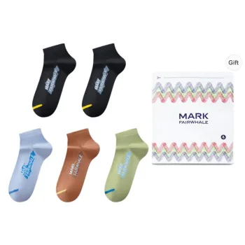 FAIRWHALE Ankle Socks Unisex 5 Pack
