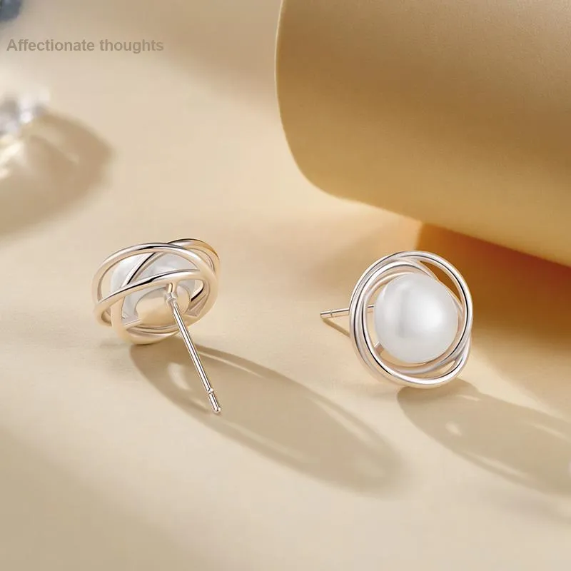 Sentimentality 925 Sterling Silver Stud Earrings Women's-2