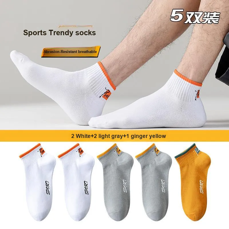 Cotton Gene No Show Socks Men's 5 Pack-4