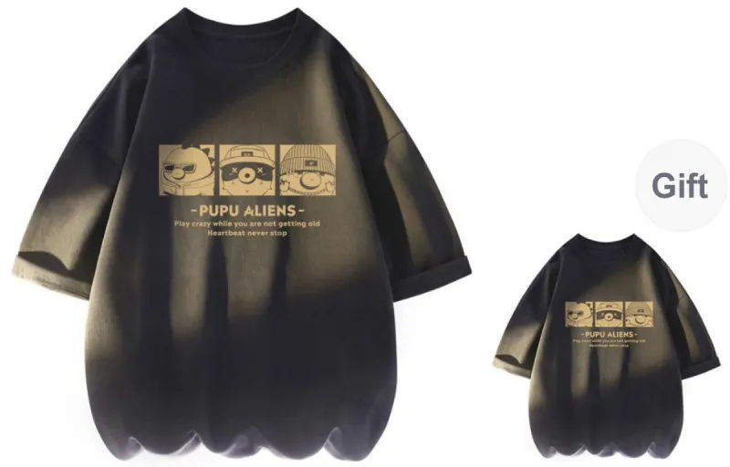 PUPU ALIENS T-Shirt Summer Unisex 2 Pack-9