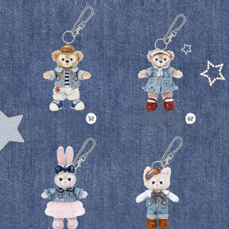 Disney Shippo 2024 Duffy Western Style Paradise Dolls Plush Pendant 14cm Height-2