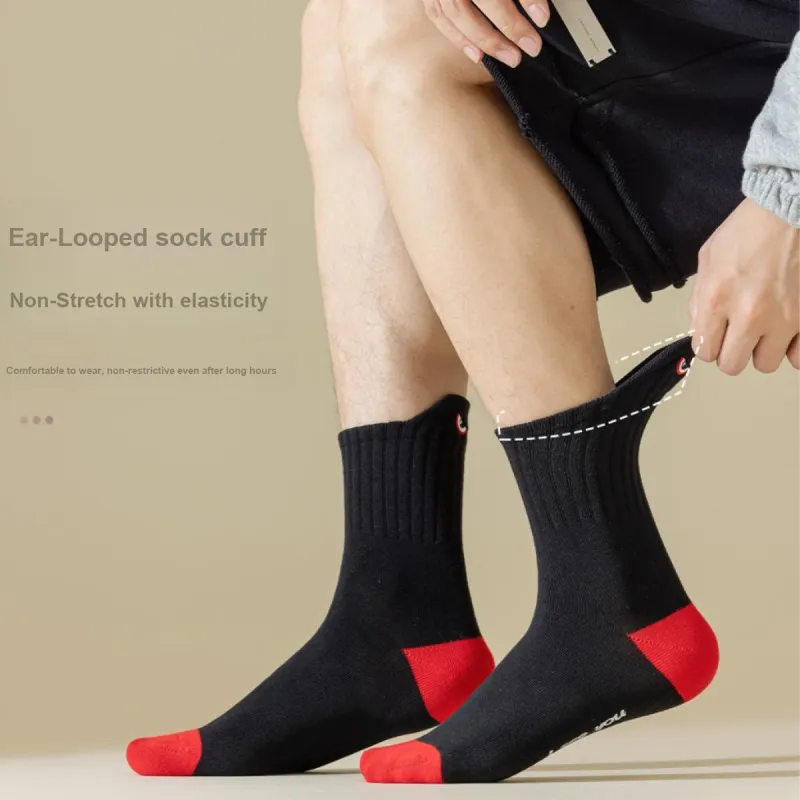 Yalu Mid-Calf Socks Men's 7 Pack Mixed Color-2