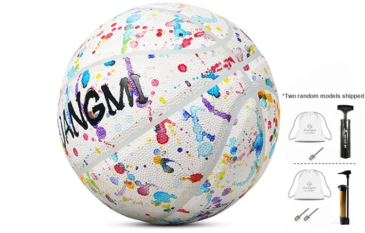 Kuangmi Microfiber Leather Basketball White Size 7 Ball Training Unisex-2