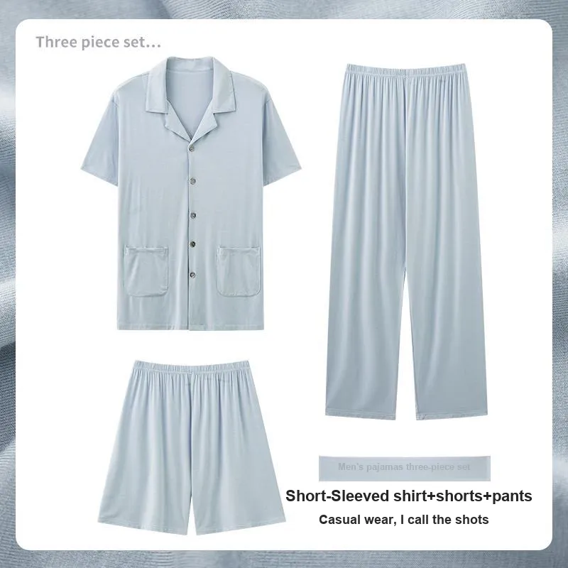 MIIOW Pajama Set Men's Sky Blue-2