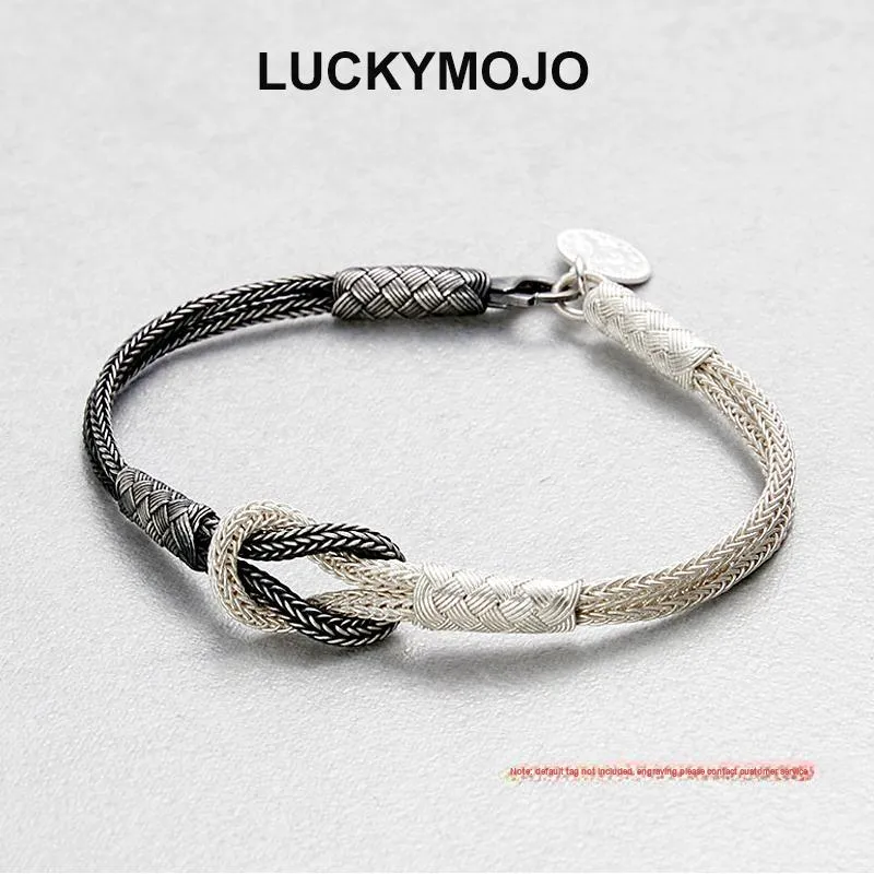 LUCKYMOJO 990 Silver Pure Silver Bracelets Unisex-1