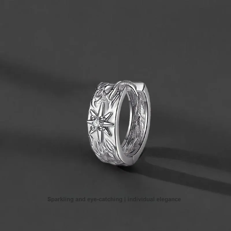 Lang Wind S925 Silver Earrings Unisex-3