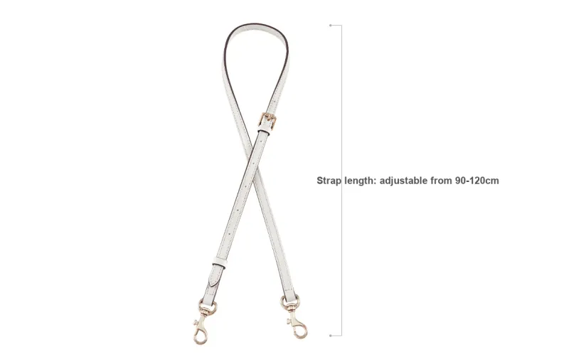 Lan Bao Fan Alloy, Metal, Microfiber Bag Strap Women's White-1
