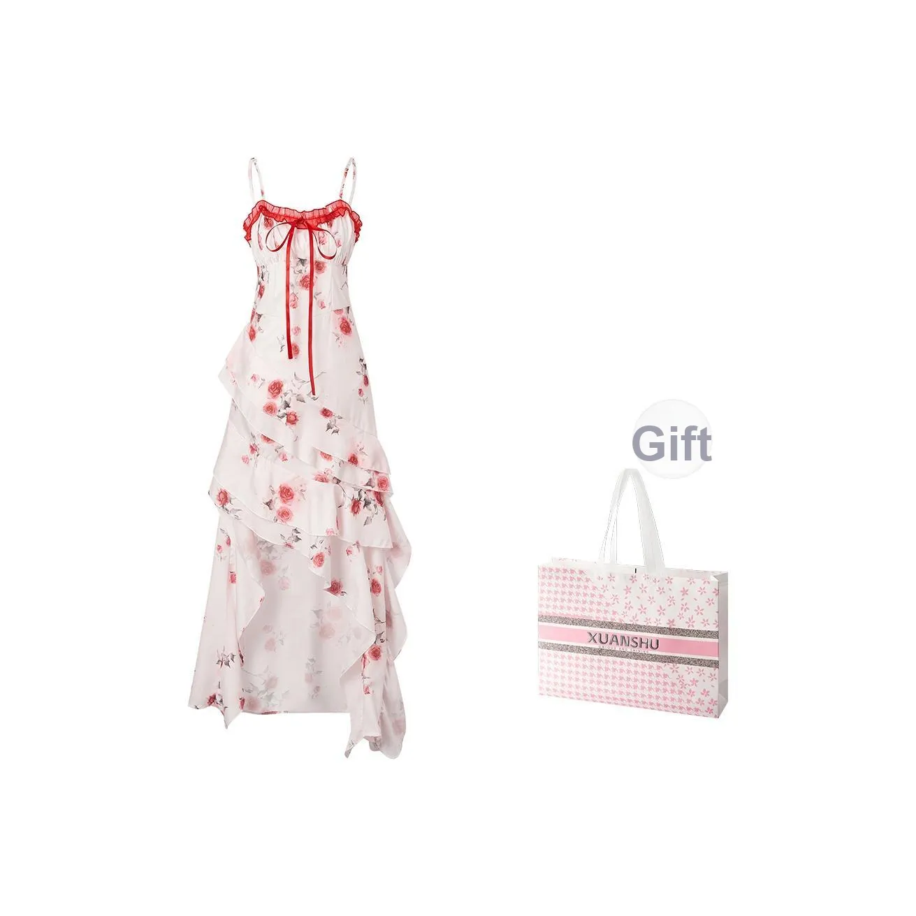 XUANSHU Slip Платье Женское Белое