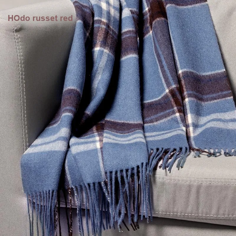 Red Bean 100% Wool Knit Scarves Women's-4