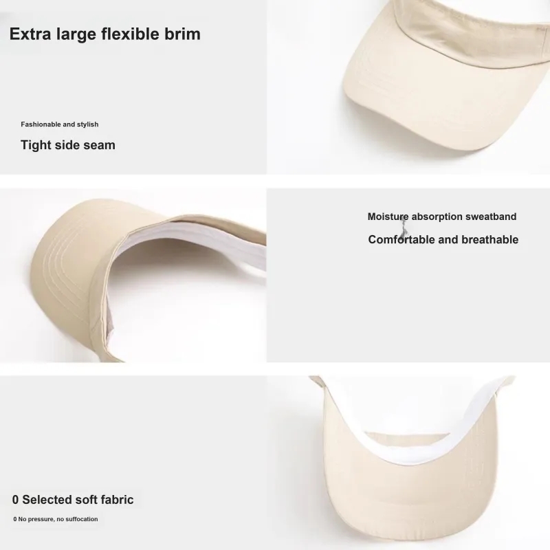PLAN IN Polyester Sun Protection Hats Unisex-7