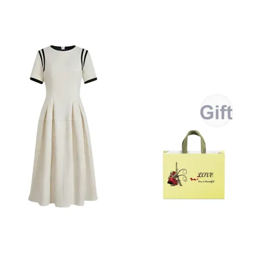 CHARM GLOW Короткий рукав Платье Женское Фотиния Серый