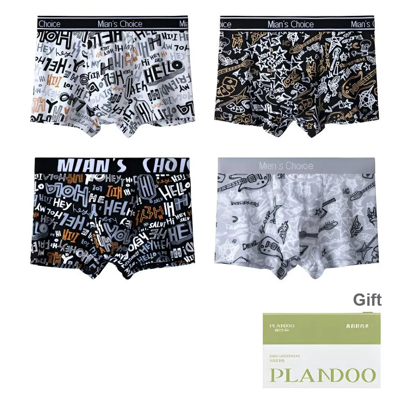 PLANDOO Underpants Men's 4 Pack-4