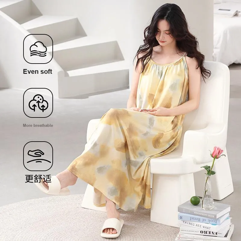 FENTENGCARE Nightgown Women's Gold-2