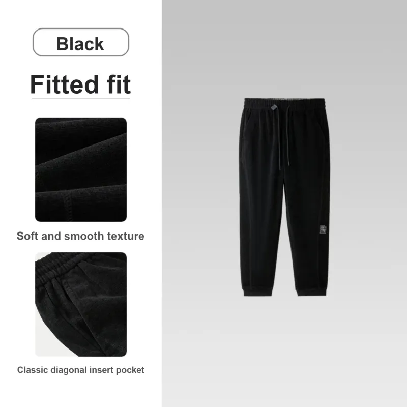 HLA Casual Pants Men Black W2-2