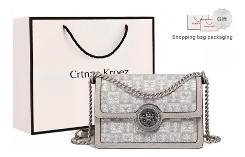 Kevin Cohen Crossbody Bags Gray Print