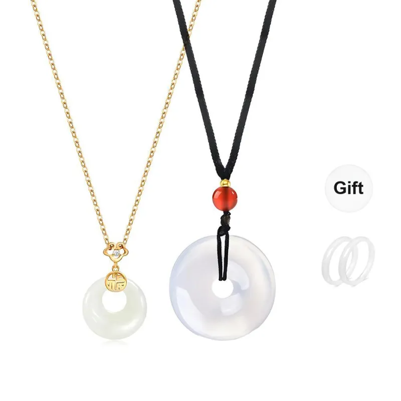 GUDS GAVE Chalcedony Jade Necklaces Unisex-22