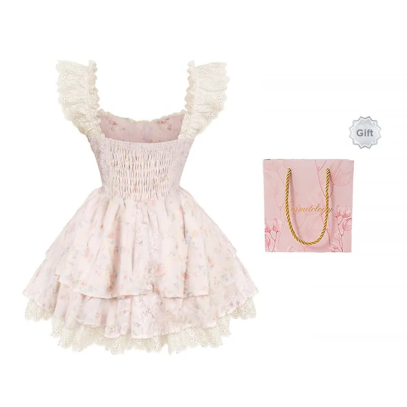 Cotton Shopping Short Sleeved Dress Women's-7