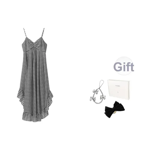 Fstudio Черно-белая клетка Женские Слиплатья