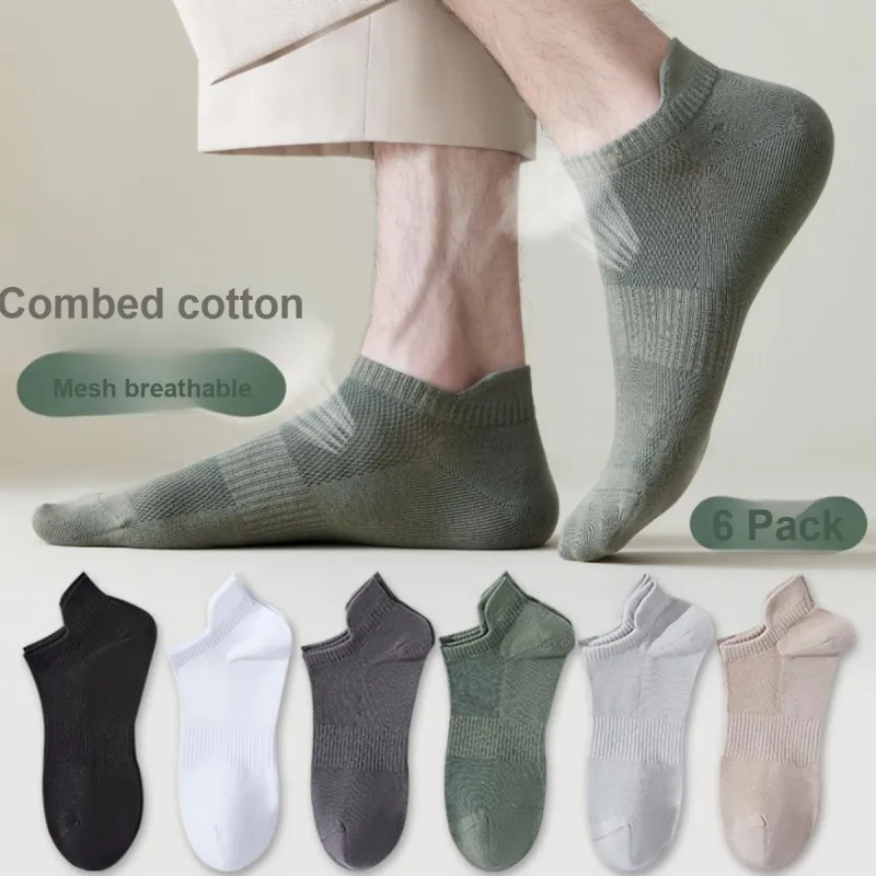 MIIOW Ankle Socks Men's 6 Pack Mixed Color-2
