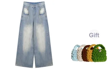 Madgood Jeans Women's Vintage Blue Comes With Earphone Case