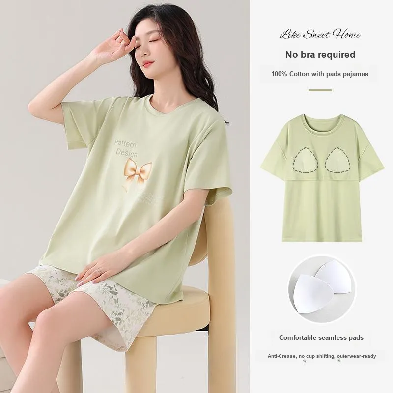 FENTENGCARE Pajama Set Women's Light Green-1