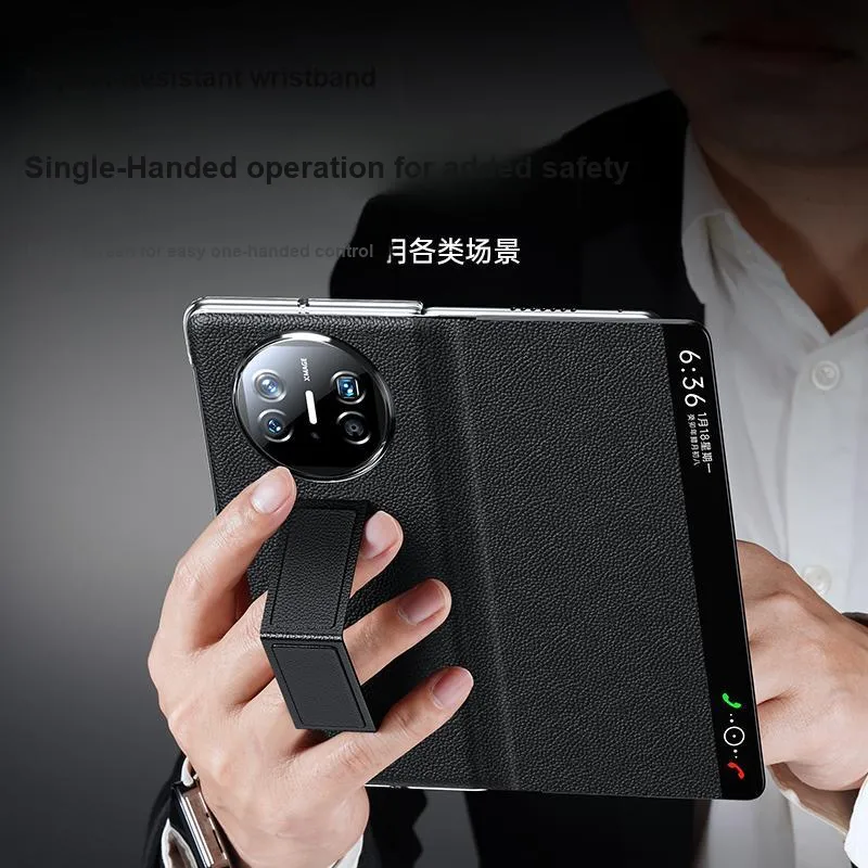 Spectatory Leather Material Impact Resistant Wristband Phone Cases Huawei Matex5-12